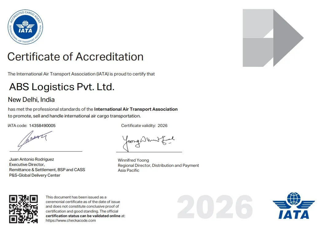 Accreditation certificate